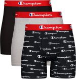 Champion Men's Underwear Boxer Briefs Pack, Moisture-Wicking, Performance Stretch Cotton, Trunks and Long Leg, Multipack - Image 2